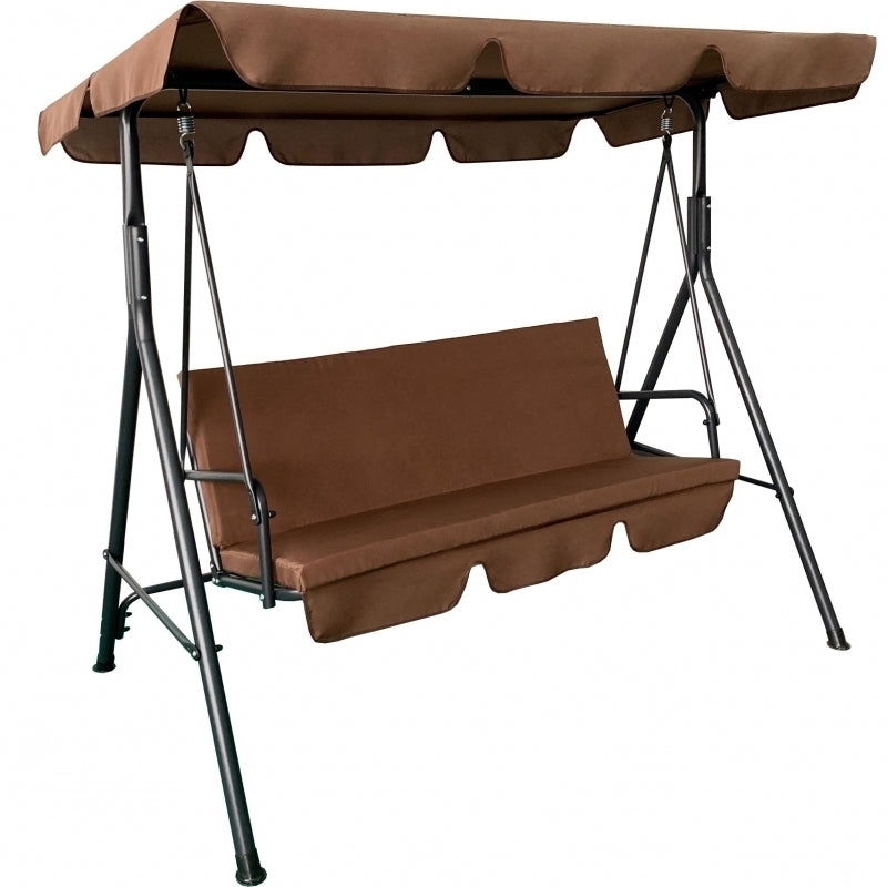 Balansoar de gradina cu umbrar DeHome Joy L2000, 3 locuri, 170 x 115 x 153 cm, 150 kg greutate suportata