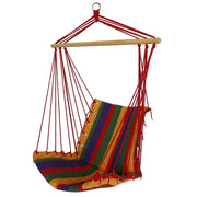 Hamac tip scaun DeHome Joy 103, multicolor, material textil, bara sustinere din lemn