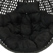 Leagan tip cuib DeHome Joy 200 negru cu suport inclus, perna neagra, greutate suportata 150 kg
