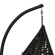 Leagan tip cuib DeHome Joy 200 negru cu suport inclus, perna neagra, greutate suportata 150 kg