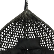Leagan tip cuib DeHome Joy 200 negru cu suport inclus, perna neagra, greutate suportata 150 kg