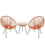 Set masa si scaune tip ou DeHome Jardin A13, 2 fotolii, masa, design modern