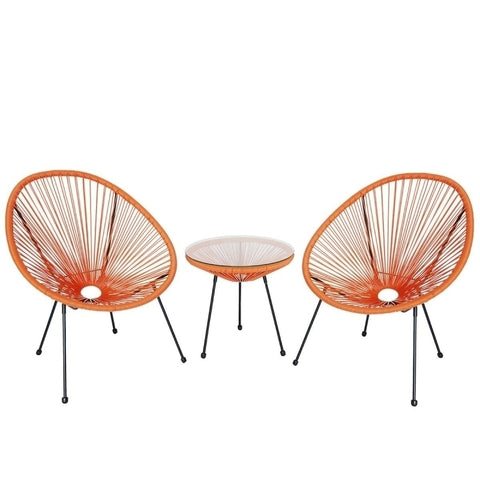 Set masa si scaune tip ou DeHome Jardin A13, 2 fotolii, masa, design modern