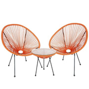 Set masa si scaune tip ou DeHome Jardin A13, 2 fotolii, masa, design modern