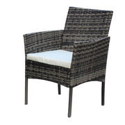 Set mobilier de gradina DeHome MG100, canapea, scaune si masuta incluse, culoarea gri