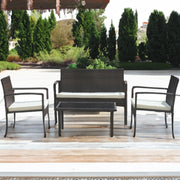Set mobilier de gradina DeHome MG200, canapea, scaune si masuta incluse