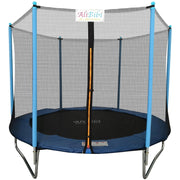 Trambulina AliBibi Fun 506, diametru 183 cm, plasa de siguranta, scara, suprafata neagra, cadru otel galvanizat, stalpi spuma EPE