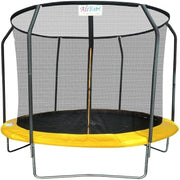 Trambulina AliBibi Fun 710, diametru 305 cm, cadru 65 cm, plasa protectie 180 cm, suprafata neagra, scara inclusa, 54 arcuri galvanizate, structura metal