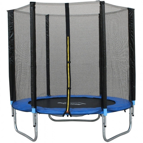 Trambulina DeHome Jumper 1006, diametru 183 cm, greutate suportata 150 kg, plasa de siguranta din polipropilena, structura din otel galvanizat