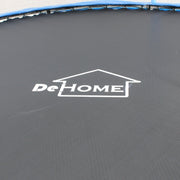 Trambulina DeHome Jumper 1008, diametru 244 cm, greutate suportata 150 kg, cu plasa de siguranta si protectie arcuri din spuma si polietilena, cadru otel