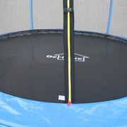 Trambulina DeHome Jumper 3008, diametru 244 cm, cu plasa de siguranta inalta de 163 cm, scara inclusa, stalpi curbati tip pampkin, structura otel