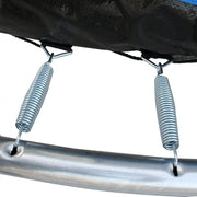 Trambulina DeHome Jumper 3010, diametru 305 cm, plasa de siguranta 163 cm, scara, stalpi curbati, structura metalica, protectie arcuri spuma si polietilena