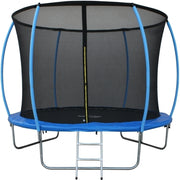 Trambulina DeHome Jumper 3012, diametru 366 cm ( 12 FT ), plasa de siguranta, scara inclusa, stalpi curbati tip pampkin, plasa rezistenta UV, structura metal