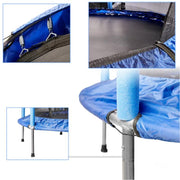 Trambulina copii DeHome Jumper 55, diametru 140 cm, plasa de siguranta, structura metalica, suprafata sarit polipropilena, pentru exterior si interior