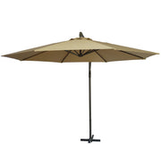 Umbrela tip banana DeHome Jardin U300 Crem, dimensiune 3 m, picior sustinere cu baza in X