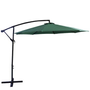 Umbrela tip banana DeHome Jardin U300 Verde, dimensiune 3 m, picior sustinere cu baza in X